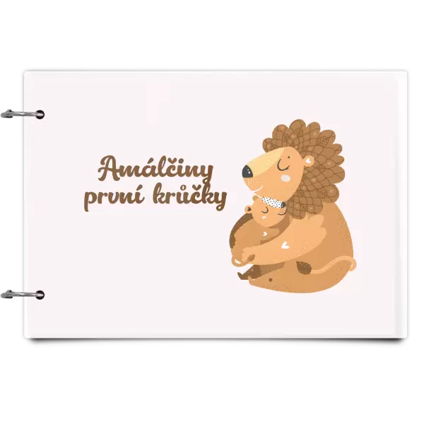 Plexi album se sponami První krůčky se jménem - lvíčci