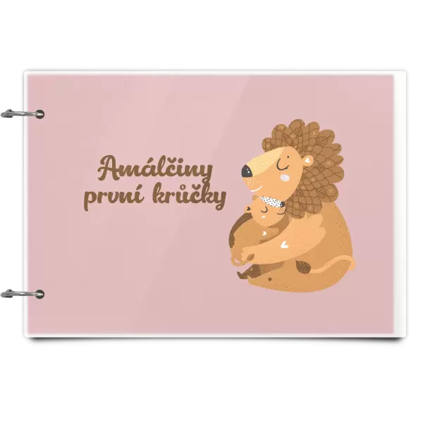 Plexi album se sponami První krůčky se jménem - lvíčci