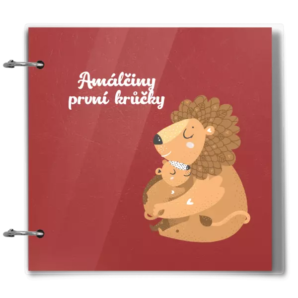 Plexi album se sponami První krůčky se jménem - lvíčci