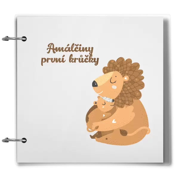 Plexi album se sponami První krůčky se jménem - lvíčci