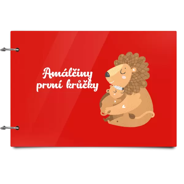 Plexi album se sponami První krůčky se jménem - lvíčci