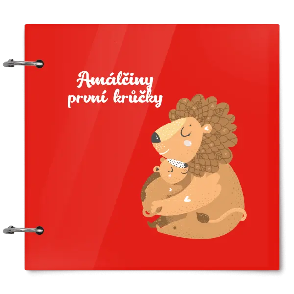 Plexi album se sponami První krůčky se jménem - lvíčci