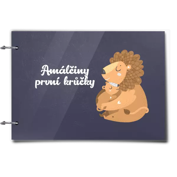 Plexi album se sponami První krůčky se jménem - lvíčci