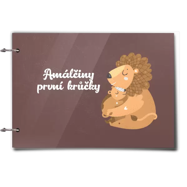 Plexi album se sponami První krůčky se jménem - lvíčci