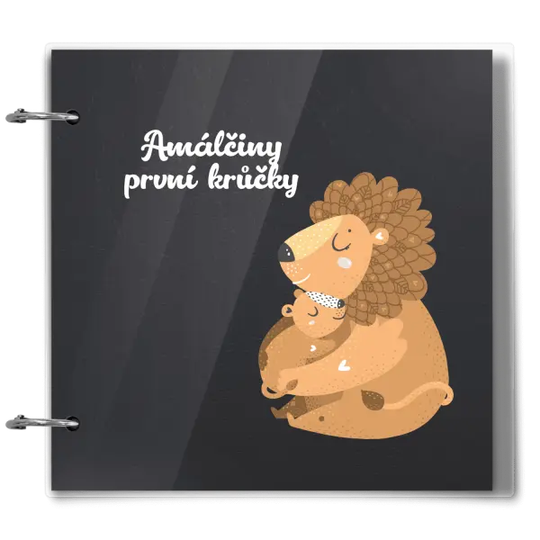 Plexi album se sponami První krůčky se jménem - lvíčci