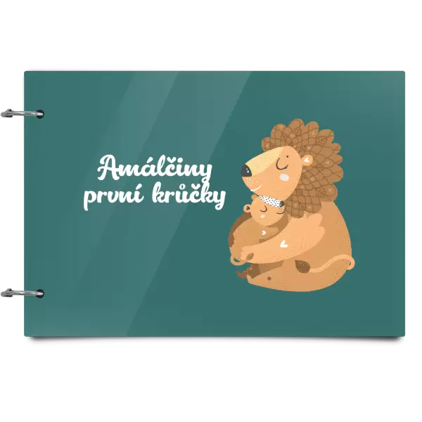 Plexi album se sponami První krůčky se jménem - lvíčci