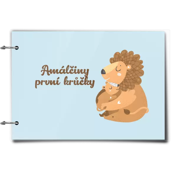 Plexi album se sponami První krůčky se jménem - lvíčci