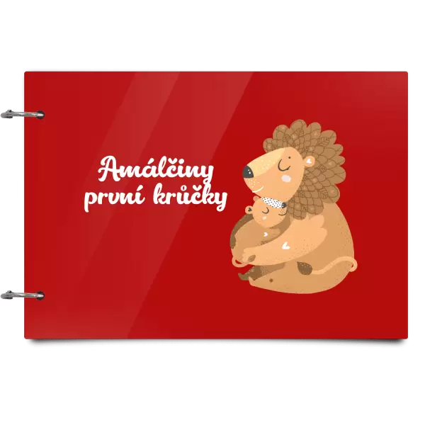 Plexi album se sponami První krůčky se jménem - lvíčci