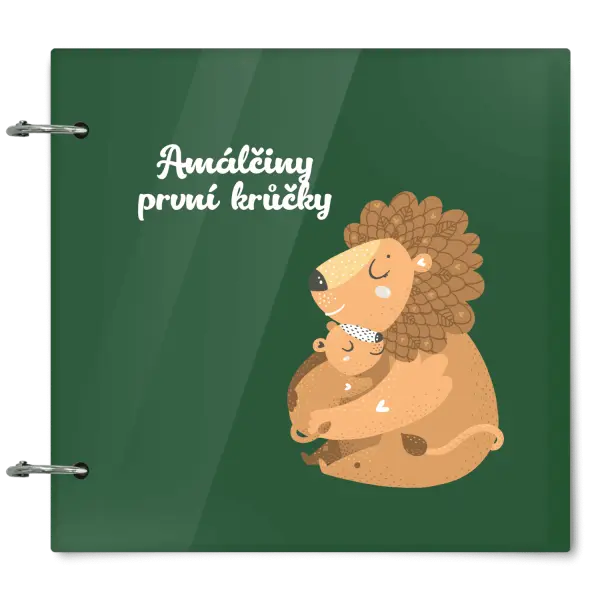 Plexi album se sponami První krůčky se jménem - lvíčci
