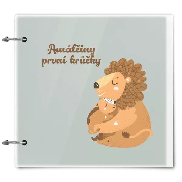 Plexi album se sponami První krůčky se jménem - lvíčci