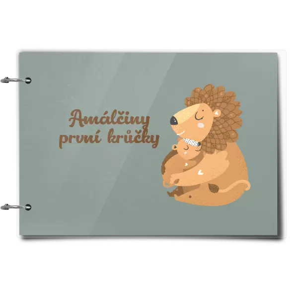 Plexi album se sponami První krůčky se jménem - lvíčci