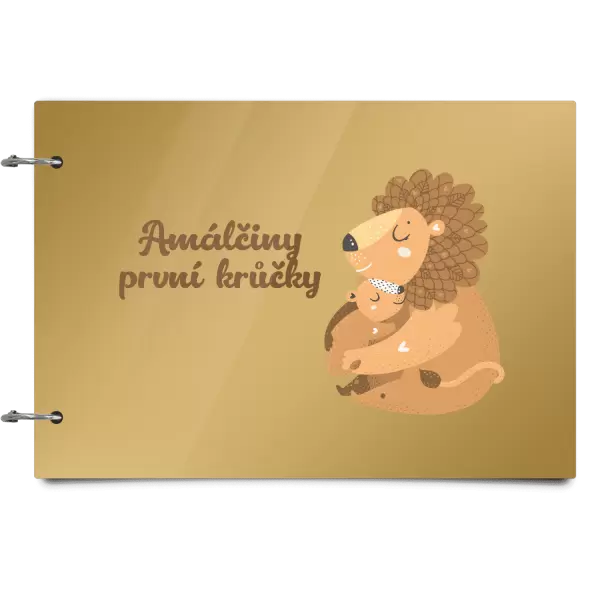 Plexi album se sponami První krůčky se jménem - lvíčci