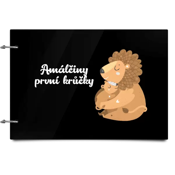 Plexi album se sponami První krůčky se jménem - lvíčci