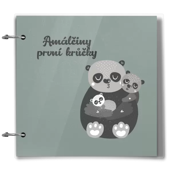 Plexi album se sponami První krůčky se jménem - medvídci
