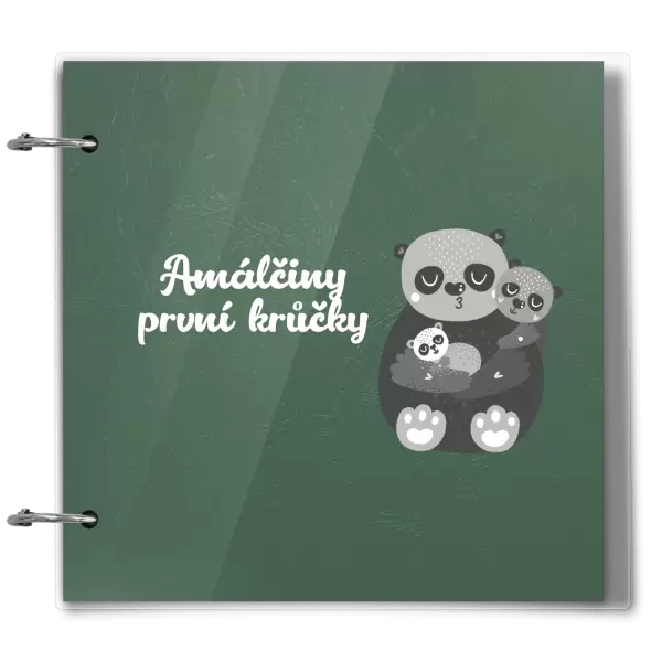Plexi album se sponami První krůčky se jménem - medvídci
