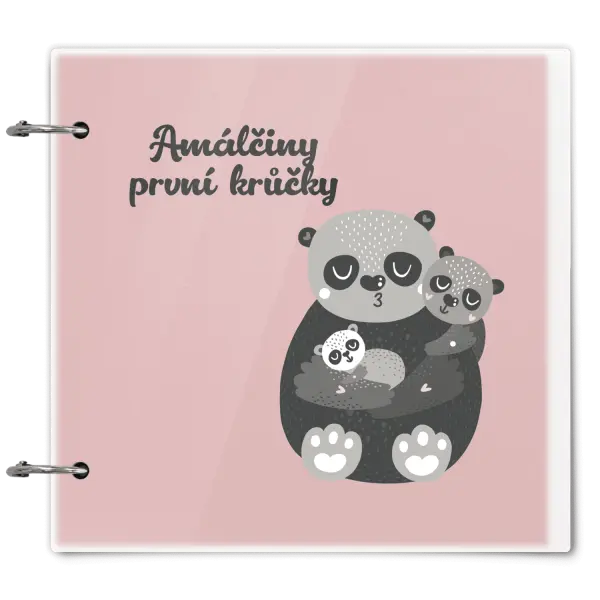 Plexi album se sponami První krůčky se jménem - medvídci