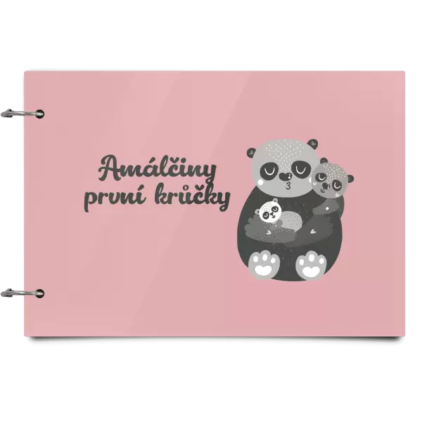 Plexi album se sponami První krůčky se jménem - medvídci