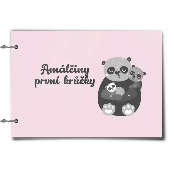 Plexi album se sponami První krůčky se jménem - medvídci