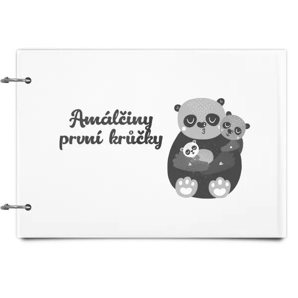Plexi album se sponami První krůčky se jménem - medvídci