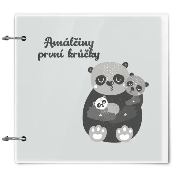 Plexi album se sponami První krůčky se jménem - medvídci