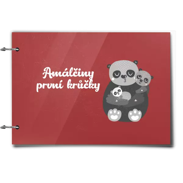Plexi album se sponami První krůčky se jménem - medvídci