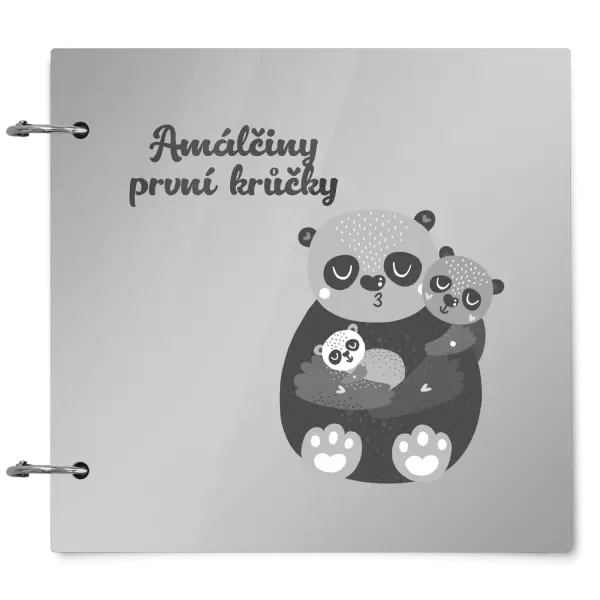 Plexi album se sponami První krůčky se jménem - medvídci
