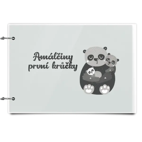 Plexi album se sponami První krůčky se jménem - medvídci