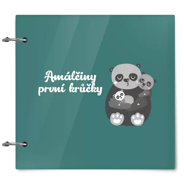 Plexi album se sponami První krůčky se jménem - medvídci