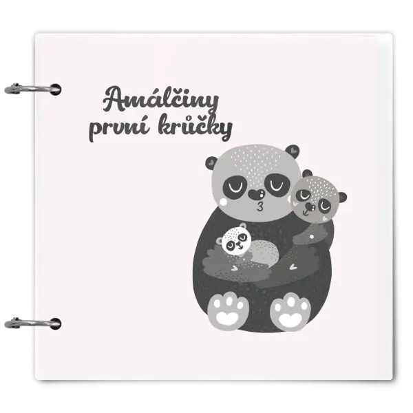 Plexi album se sponami První krůčky se jménem - medvídci