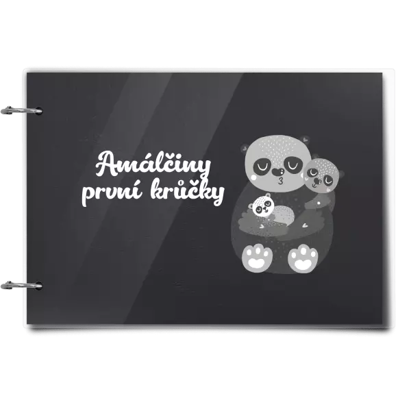 Plexi album se sponami První krůčky se jménem - medvídci