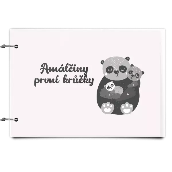 Plexi album se sponami První krůčky se jménem - medvídci
