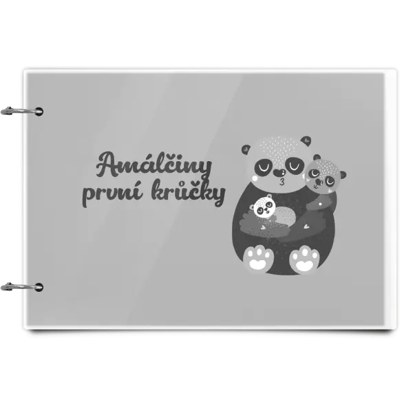 Plexi album se sponami První krůčky se jménem - medvídci