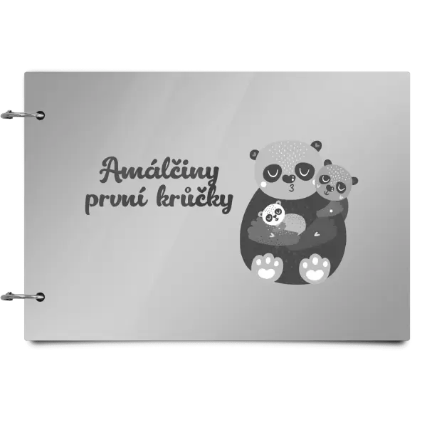 Plexi album se sponami První krůčky se jménem - medvídci