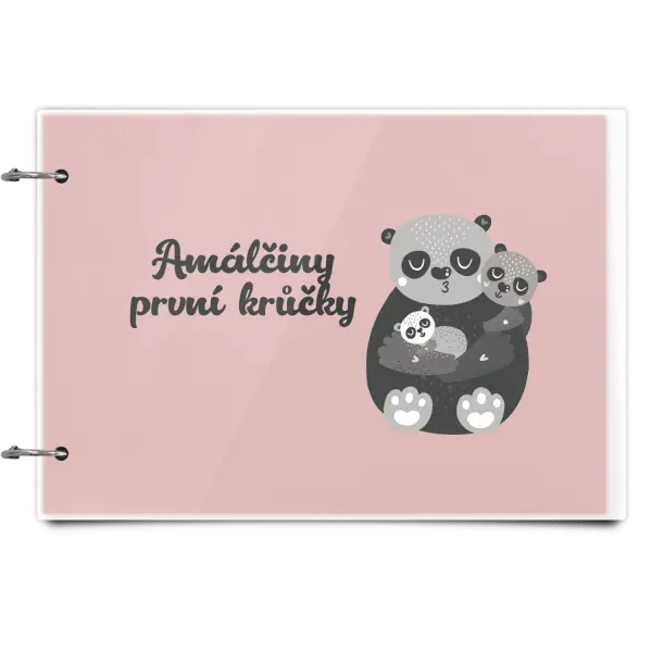 Plexi album se sponami První krůčky se jménem - medvídci