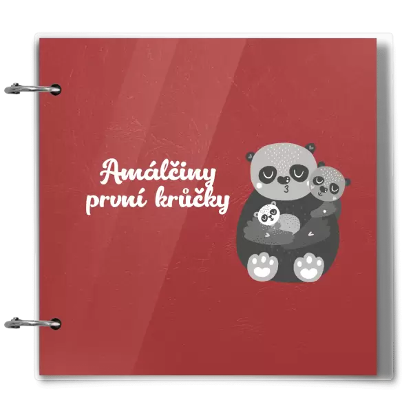 Plexi album se sponami První krůčky se jménem - medvídci
