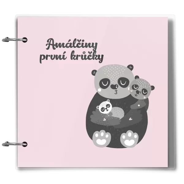 Plexi album se sponami První krůčky se jménem - medvídci