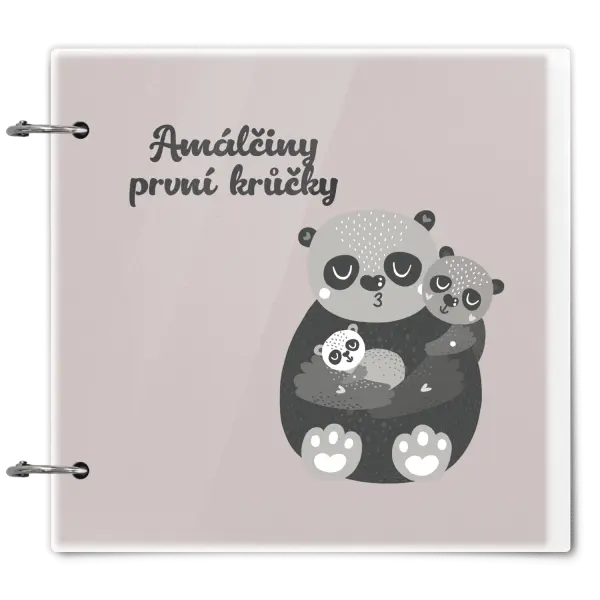Plexi album se sponami První krůčky se jménem - medvídci