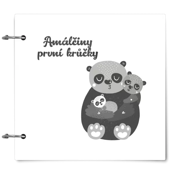 Plexi album se sponami První krůčky se jménem - medvídci