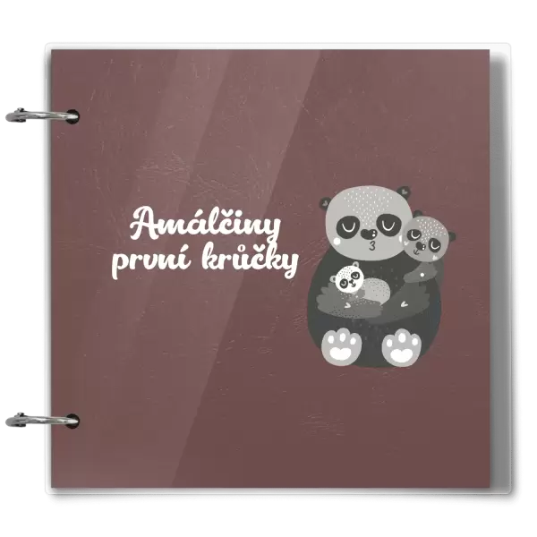 Plexi album se sponami První krůčky se jménem - medvídci