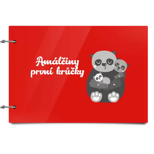 Plexi album se sponami První krůčky se jménem - medvídci