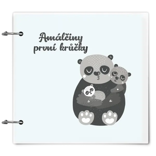 Plexi album se sponami První krůčky se jménem - medvídci
