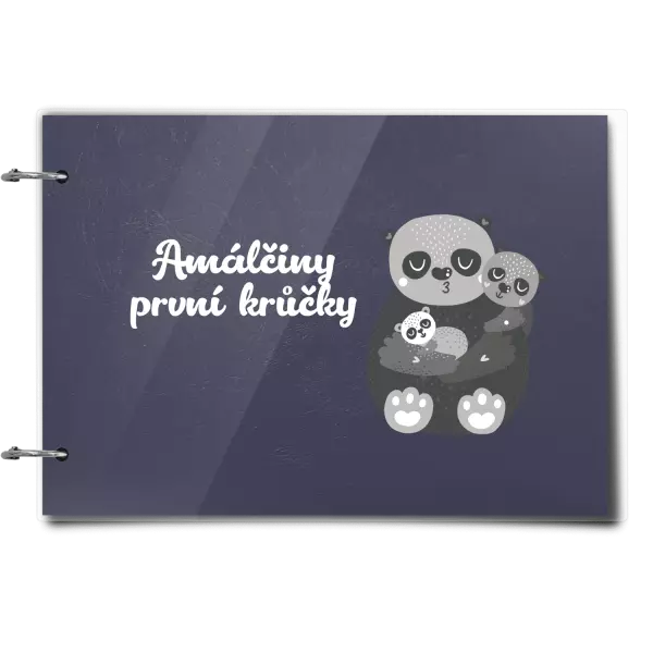 Plexi album se sponami První krůčky se jménem - medvídci