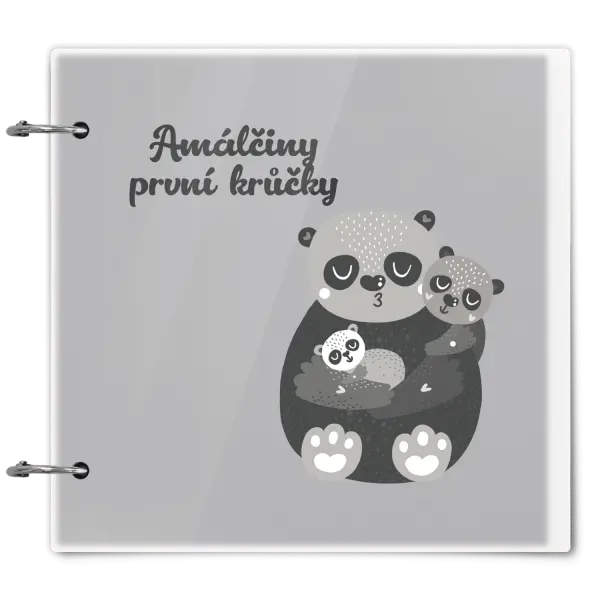 Plexi album se sponami První krůčky se jménem - medvídci