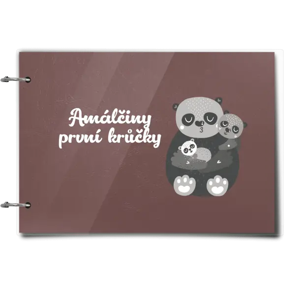 Plexi album se sponami První krůčky se jménem - medvídci