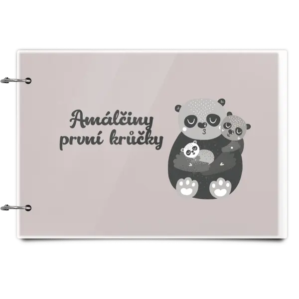 Plexi album se sponami První krůčky se jménem - medvídci