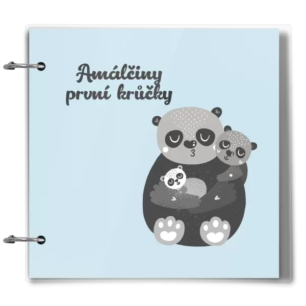 Plexi album se sponami První krůčky se jménem - medvídci