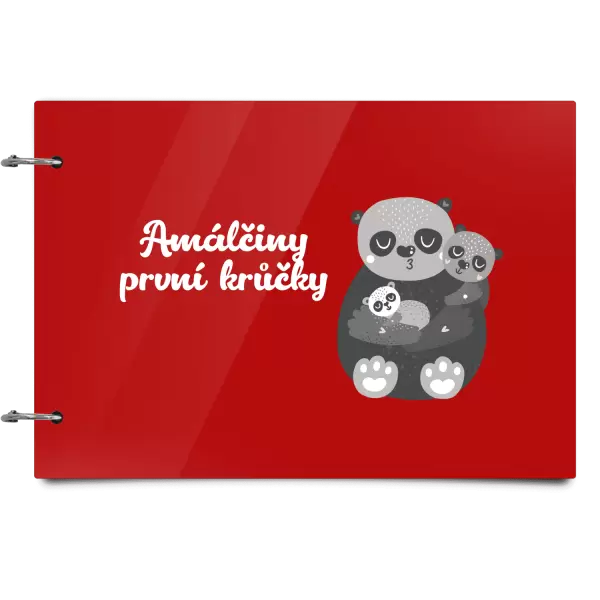Plexi album se sponami První krůčky se jménem - medvídci