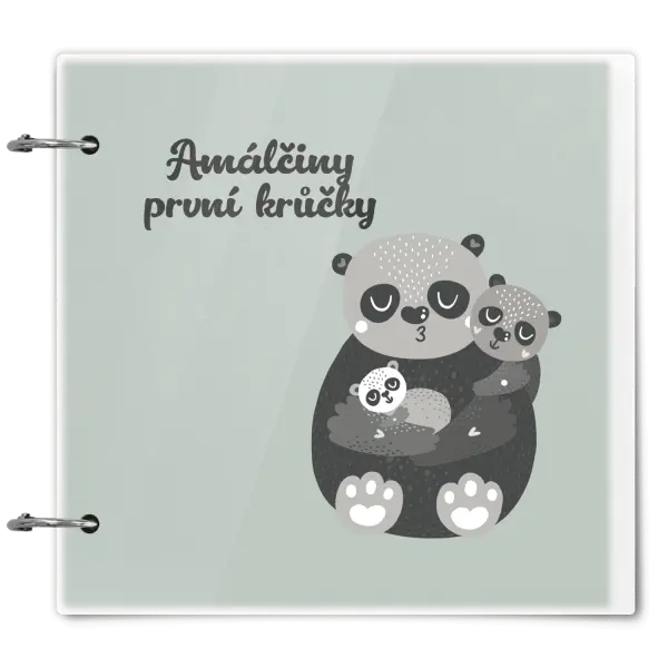 Plexi album se sponami První krůčky se jménem - medvídci