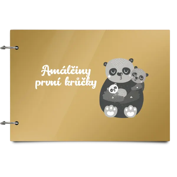 Plexi album se sponami První krůčky se jménem - medvídci