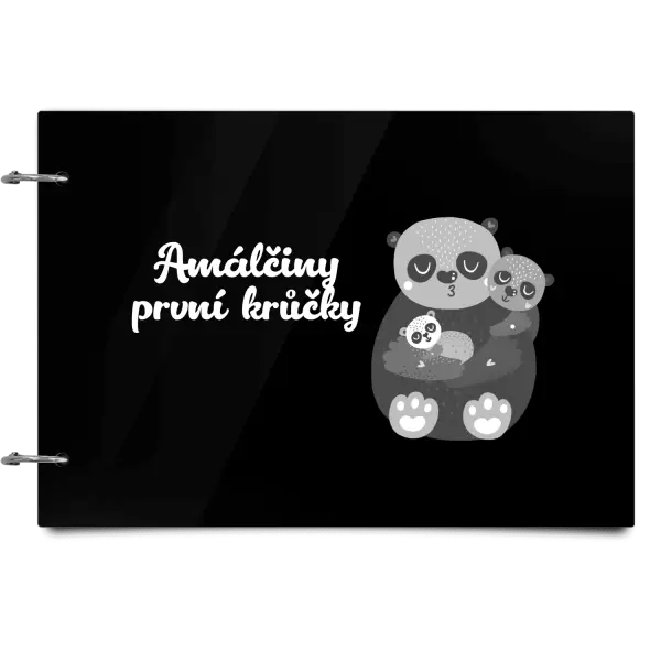 Plexi album se sponami První krůčky se jménem - medvídci